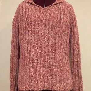 Rose Colored Sweater with a Hood